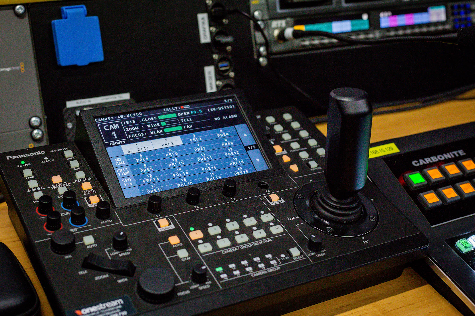 PTZ controller workstation inside UNIT10 UHD