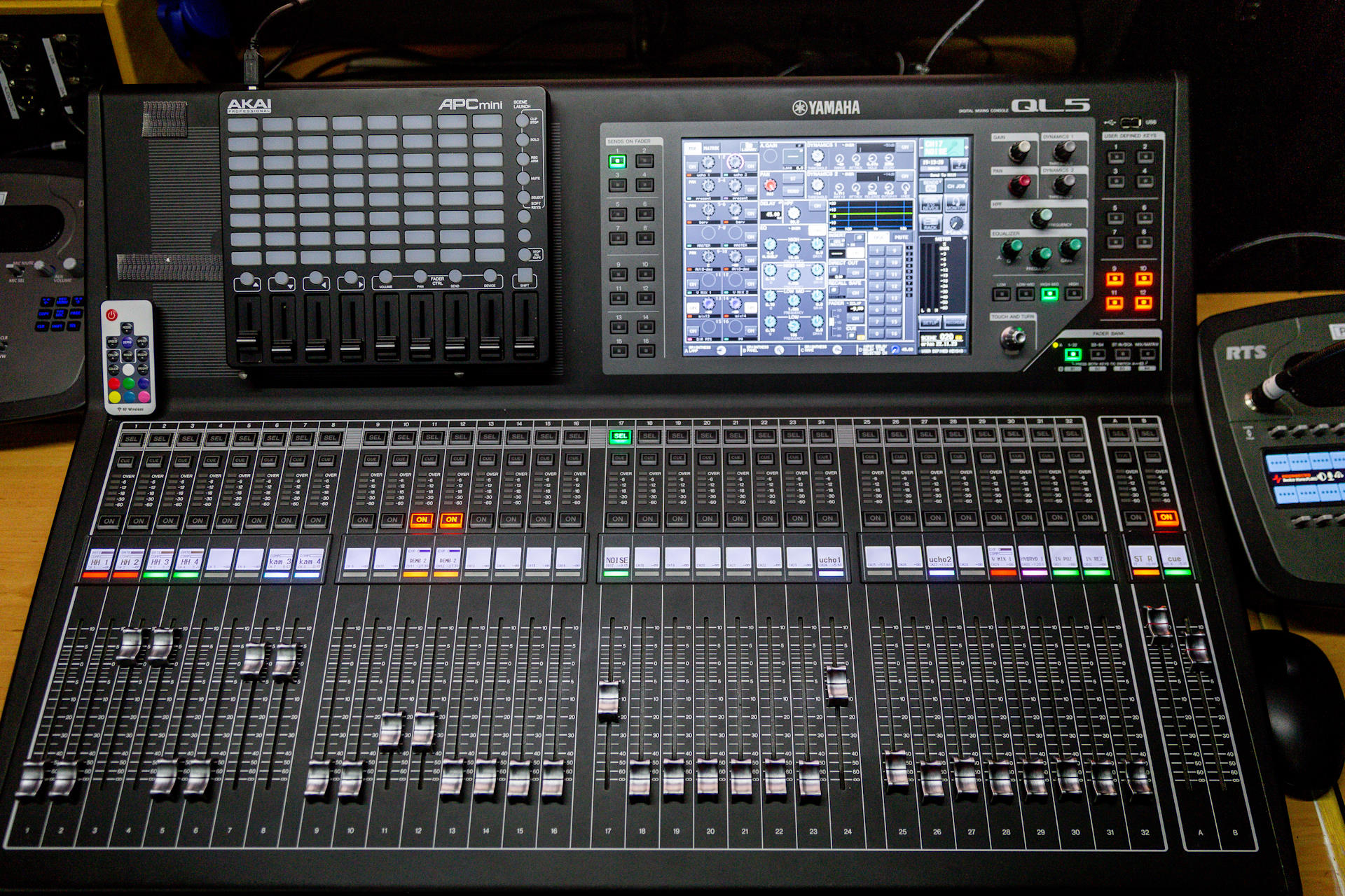 Yamaha QL5 audio mixer inside UNIT10 UHD